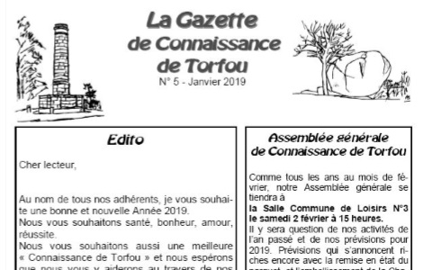 La gazette de Janvier ...