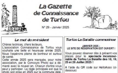 La gazette de Janvier 2025 